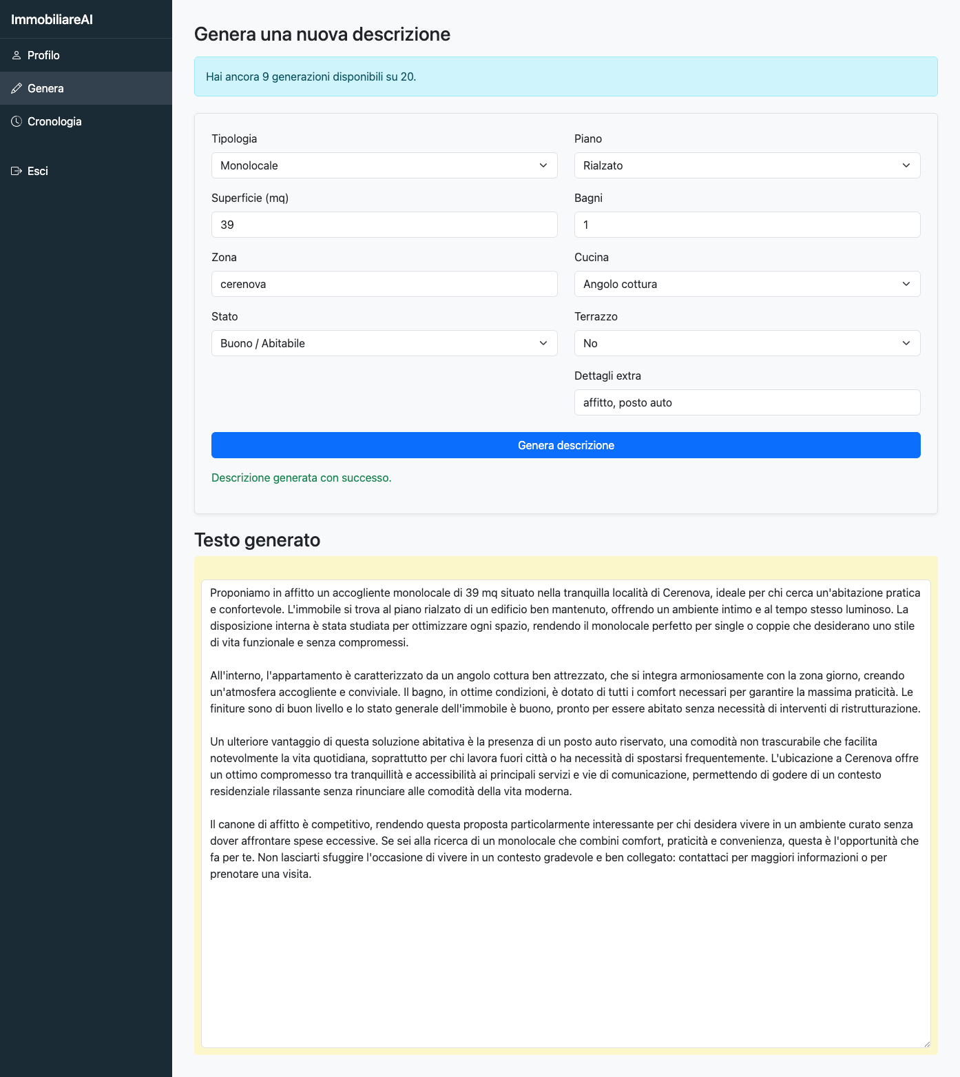 ImmobiliareAI Web – demo